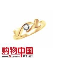 18K�ƽ�ŮʿԲ����ʯ��ָ(0.10����)