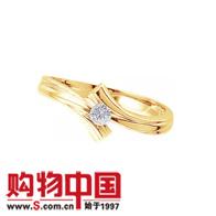 18K�ƽ�ŮʿԲ����ʯ��ָ(0.10����)