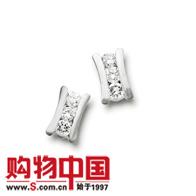 18K�׽�Բ����ʯ��ָ(0.60����)